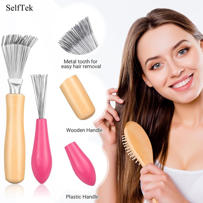 SelfTek 4 Pack Hair Brush Cleaning Tool for Removing Hair and Dust - Home or Salon Use - Image 2